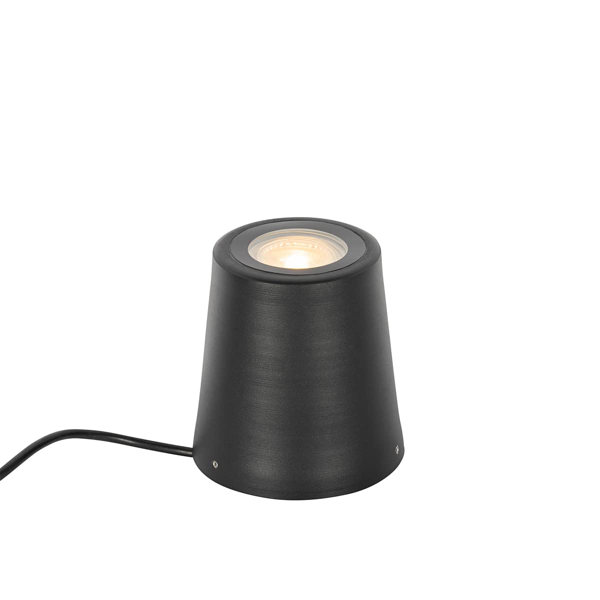 Qazqa - Outdoor Pole I Bollard I Post Modern Garden spot Black Round IP65 - Lennard- - Modern - Suitable for LED GU10 | 1 Light - Aluminium Bollard Light - Suitable for