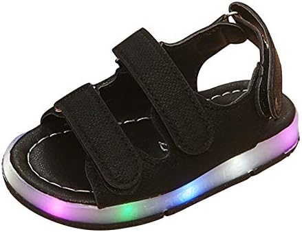 Baby Girls LED Light Luminous Sandals Toddler Kids Baby Girls Boys Sandals Girls Shoes Soft Sole Colorful Bright Light Sandals Non Slip Sandals Baby Boys Slippers