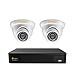 Produktbild Anlapus 1080P Videoüberwachung Kamera System 4CH 1080P H.265+ DVR mit 2X Außen 2MP Dome Überwachungskamera für Haus Sicherheit, Weiß