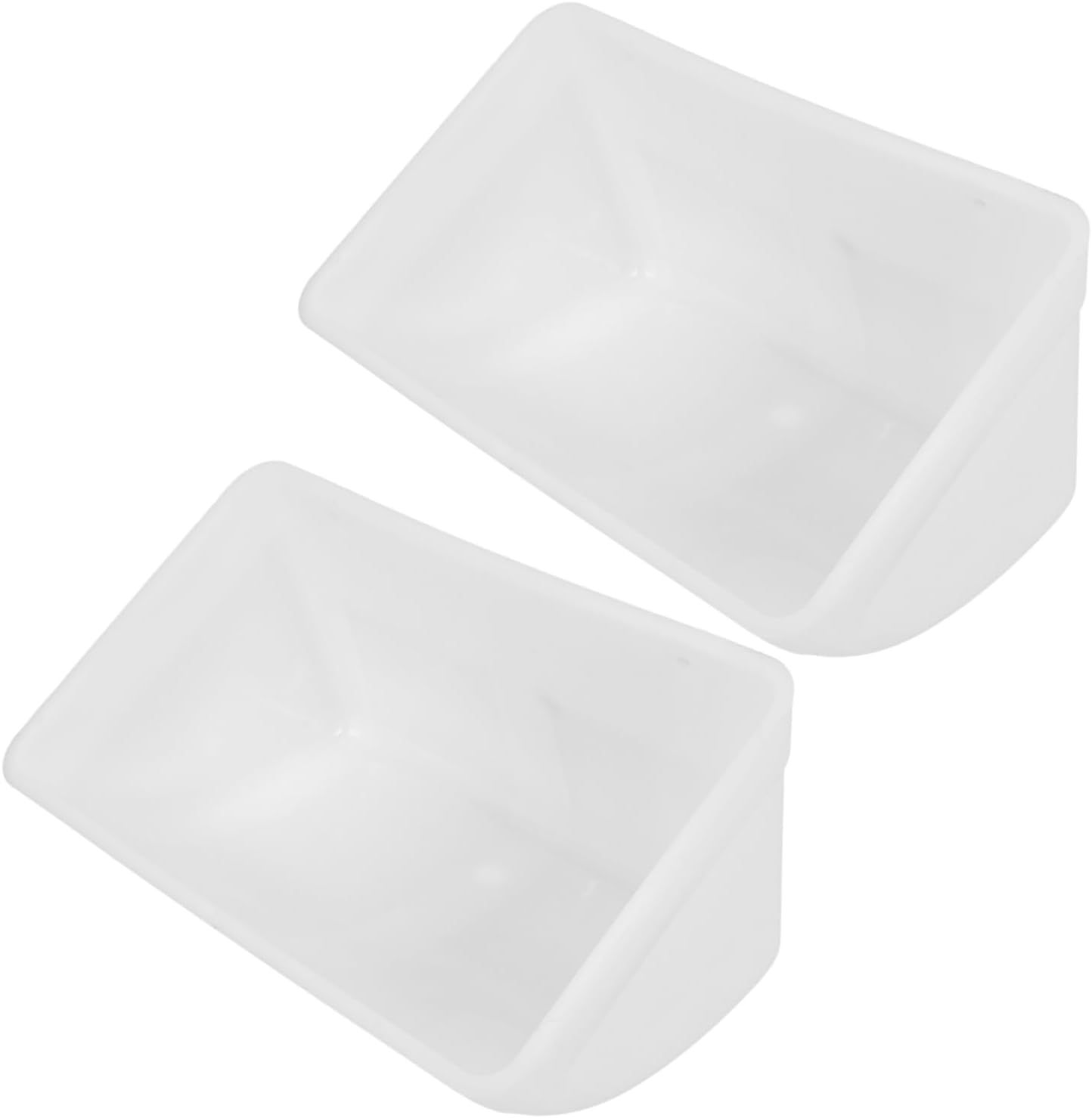 2sets Automatic Plastic Chicken Feeder Poultry Feeding Container for Chickens Ducks and Geese Durable Easy to Clean Portable Feeding Trough for Coop Use