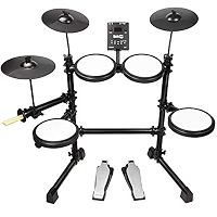 RockJam Mesh Head Kit, Adjustable Eight Piece Electronic Drum Kit