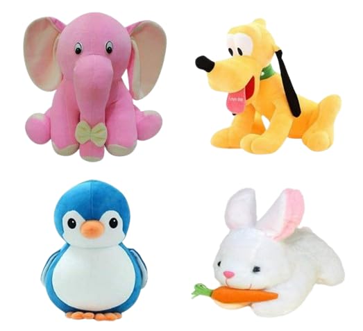 Future Shop Combo of 4 Animals Soft Toy (Pluto Dog, Rabbit, Penguien & Appu Elephant) for Playing Plush Soft Toys Cute Kids Animal Home Decor Boys/Girls (B0DFCYQCK2) Amazon Price History, Amazon Price Tracker