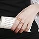 Cangall Silber Anxiety Rings, 2PCS 925 Sterling Silber Damen Angst Rings Set, Offen Einstellbar Anti-Angst Ring Rose Gold, Unendlichkeit Stressring Dekompressionsringe, Zappelring Spinner Fidget Ring