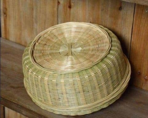 竹細工 果物皿 菓子入れ 小物入 水切り皿 手作工芸品 フルーツバスケット