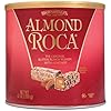 Brown & Haley Almond ROCA The Original Buttercrunch Toffee with Almonds Canister - Individually Wrapped Chocolate for Holiday Gift Basket - Gluten Free Kosher Chocolate Candy for Sharing, 42oz Pack of 1