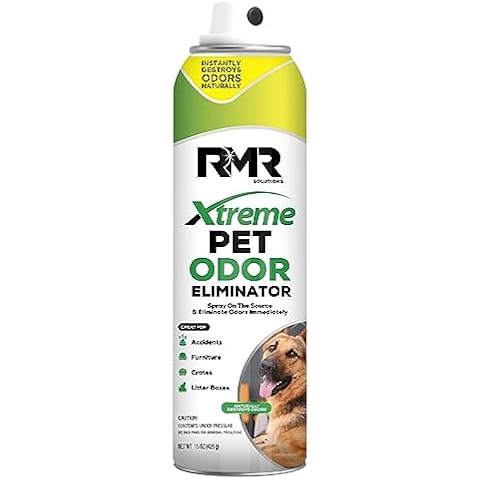 RMR Xtreme Pet Odor Eliminator Spray - Neutralize Strong Urine, Litter, Furniture, Crate, and Animal Smells, 15 Ounces, Unscented Cover