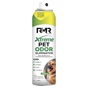 RMR Xtreme Pet Odor Eliminator Spray – Neutralize Strong Urine, Litter, Furniture, Crate, and Animal Smells, 15 Ounces, Unscented