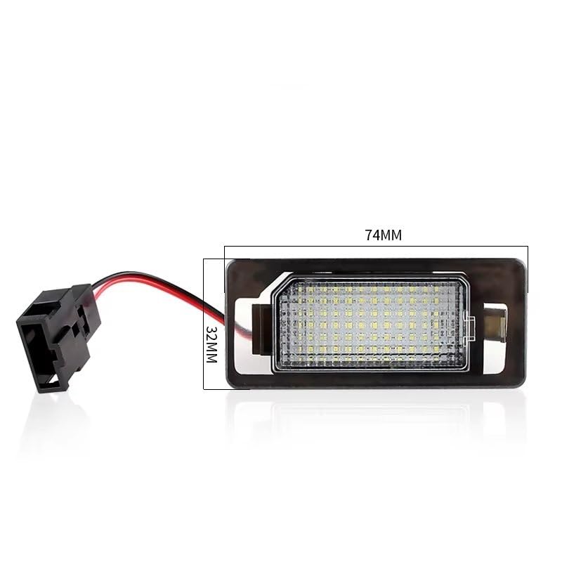 Luz de matrícula clara para viajes nocturnos seguros en Audi Q5 y TT 3