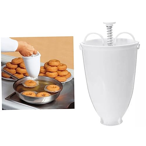 COLLBATH Machine à Beignets Distributeur Plastique Blanc Manuel Moule à Beignets Frits Léger Outil Diy Pâtisserie Cuisine à La Maison Facile Et Rapide