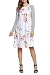 HOTAPEI Women's Floral Print Casual Long Sleeve A-line Loose T-shirt Dresses Knee Length