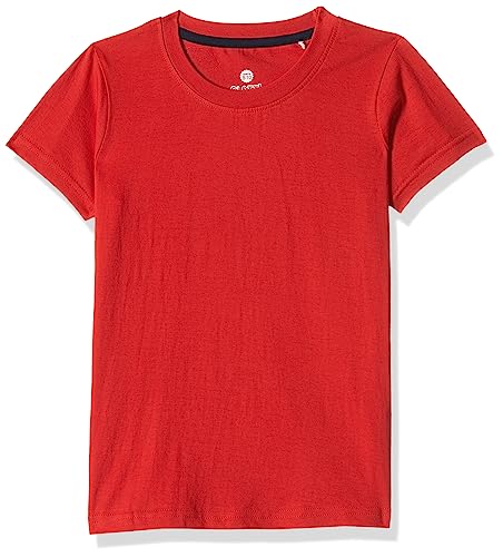 Image of Boys Plain T-Shirt Cotton Rich | Round Neck Half Sleeve Kids Tee | Ultra Soft Bio-Washed Fabric | Comfortable Stylish