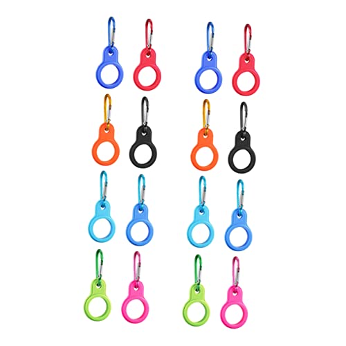 INOOMP 16 Piezas Hebilla de Tetera acortar Percha Soporte para Botella de Agua Caminando Deportes Llave Suministros de Escalada Portador de Botellas de Agua Gel de sílice Color Aleatorio