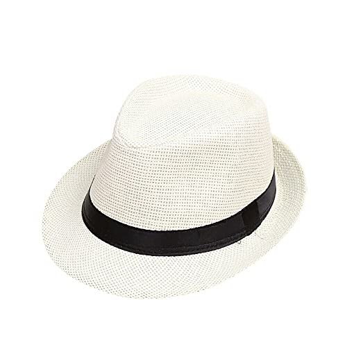 Boolavard Enfants Filles Garçons Été Fedora Chapeau De Paille Large Bord Floppy Beach Sun Visor...