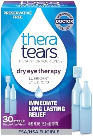 Lubricant Eye Drops by Thera Tears, .02 oz Ampoule, 32/Box