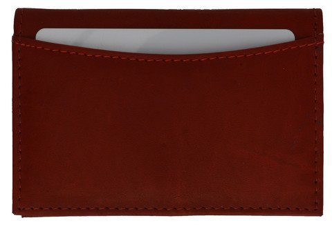 Genuine Leather Expandable Credit Card ID Business Card Holder Wallet (Burgundy)3