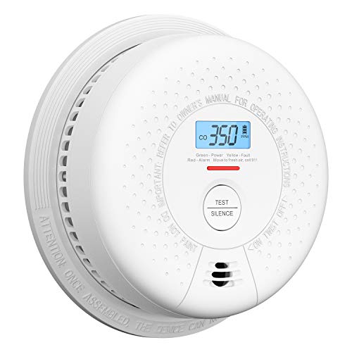 X-Sense Carbon Monoxide Detector Alarm 10-Year Battery (Not Hardwired) CO Alarm Detector with LCD Display, Compliant with UL 2034 Standard, Auto-Check & Silence Button, CD01
