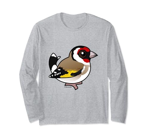Cute Cartoon European Goldfinch Birdorable Bird Species Long Sleeve T-Shirt