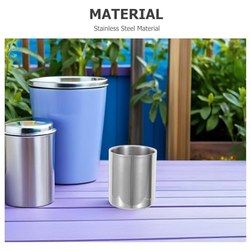 Vasos de acero inoxidable de doble pared con acabado térmico y apilable, pack de 4 4