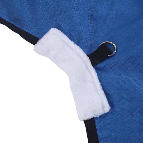 LEAFOREST 1200D Horse Blanket Waterproof Breathable Turnout (no Filling) Standard Neck Horse Sheet Blue Black 78IN - Thumbnail 5