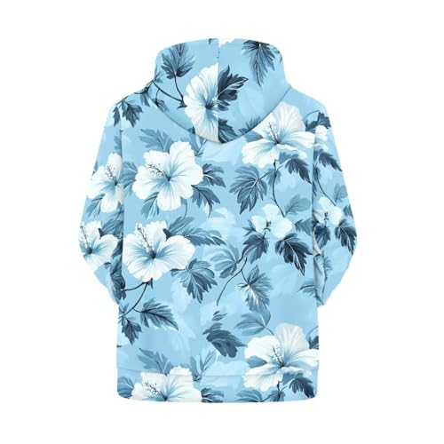 Image of Forchrinse Green Palm Tree Sea Beach Mens Hoodies Pullover Long Sleeve Fleece Hoodie Cozy Sport Casual Outwear