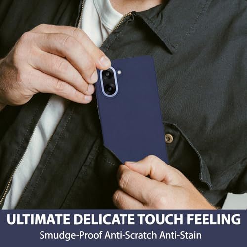 Image of LIRAMARK Liquid Silicone Soft Back Cover Case for OnePlus Nord CE 5 5G| Soft Micro-Fibre Lining Inside | Camera Protection Bump (Midnight Blue)