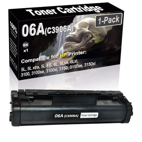 SINIYA 1-Pack (Black) Compatible 5L 5L Xtra 5L-FS 6L 6Lse 6Lxi 3100 3100se 3100xi 3150 3150se 3150xi Laser Printer Cartridge (High Capacity) Replacement for 06A C3906A Printer Cartridge