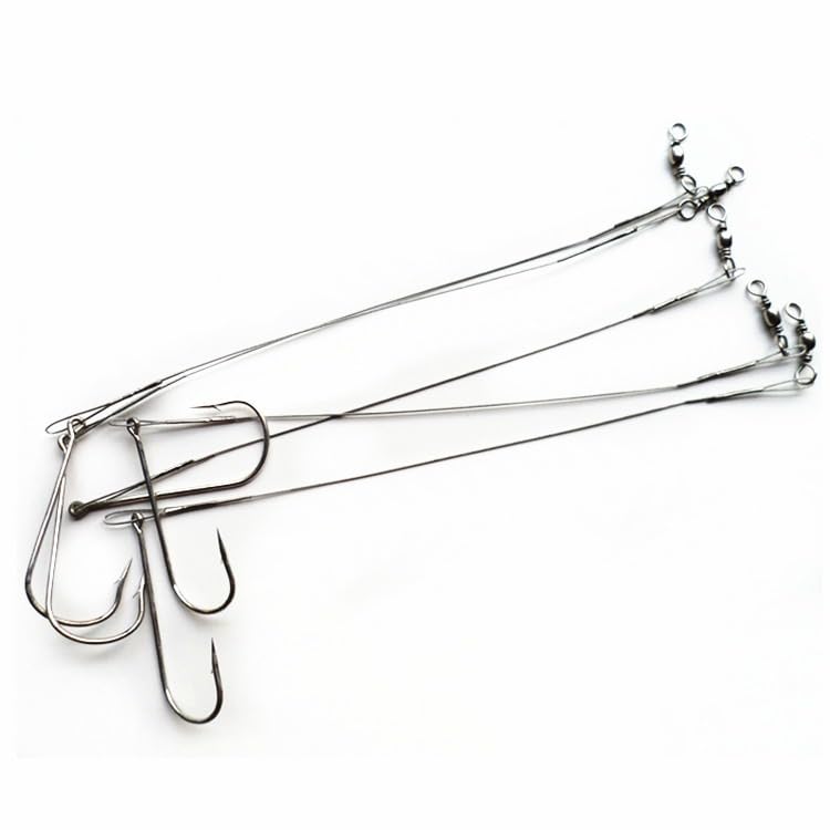 Set de 50 líderes de acero inoxidable para pesca miniatura 4