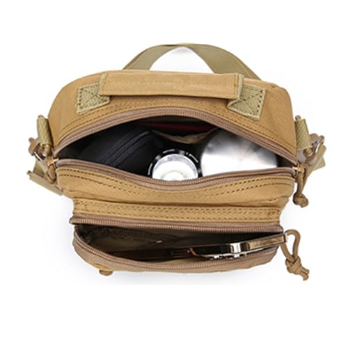 Mini Military MOLLE Crossbody Pack ，Tactical One-Strap Small Bag with Detachable Strap, and Versatile for Leisure and Travel (Black)2