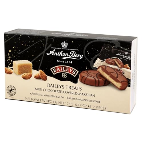 Anthon Berg - Snack Dolci Ricoperti di Cioccolato, Ripieni di Marzapane e Baileys®, Crema al Whisky Irlandese, 175 Grammi
