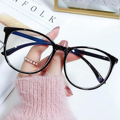 ZhangyiHot Blue Light Blocking Glasses Transparent Computer Glasses Frame Blue Light Glasses Men Oversized Square Computer Glasses Anti