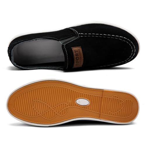 Men's classic slip on sneakers fashion low top canvas Loafers casual Boat shoes,Comfortable & Lightweight