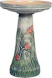 Burley Clay Hand Tinted Butterfly Ceramic Bird Bath