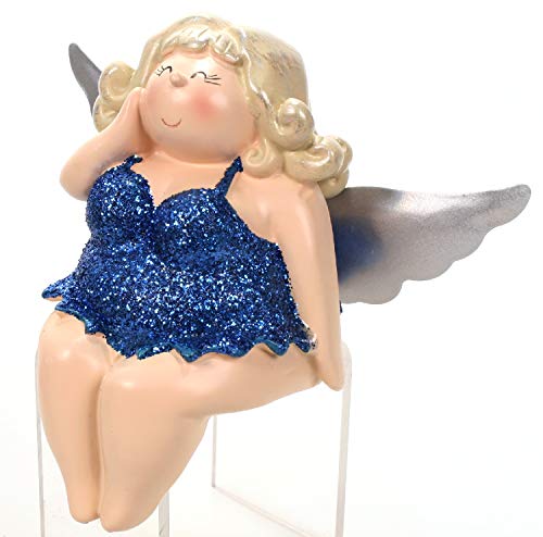 Lenzbach Engel Molly blau Kantenhocker 12 cm Mädchen Rubensfrau...