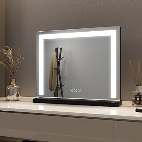 Meykoers Schminkspiegel mit Beleuchtung Schwarz 50x42cm Cover