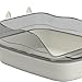Open Litter Box Kitten Toilet Splashproof Cat Sandbox Cartoon Appearance Heighten 50x34x18cm Kitty Litter Pan Cat Litter Tray, Gray