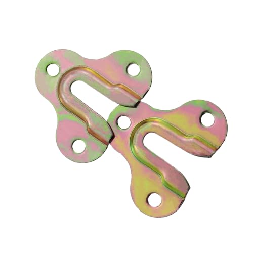 Image of 10PCS 50x43mm Zinc Yellow Butterfly Hanging Piece Iron Metal Mirror Picture Frame Hanger Furniture Connector Hook with Screw for Hanging Plaques Mirror Frame Picture Frame