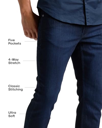 The Best Jeans for Men Over 50: Look Sharp, Feel Great in 2026 12 True Classic Stretch Jeans for Men, Straight Fit Men's Stretch Jean, Straight Leg, High-Stretch - Indigo, 38W X 34L