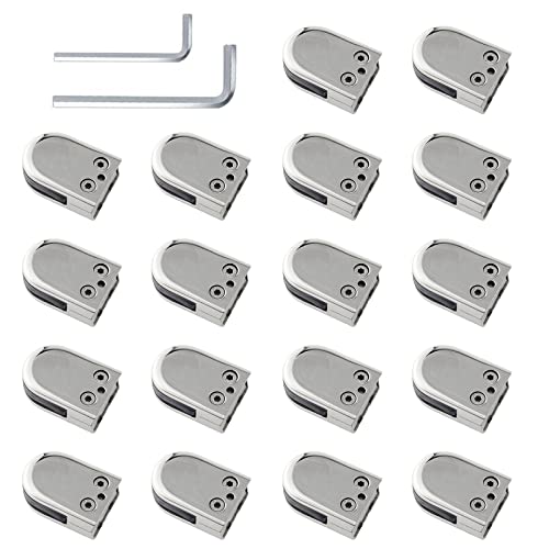 Pinces à verre 18 pcs en acier inoxydable 304 réglables pour panneaux de 8 à 12 mm