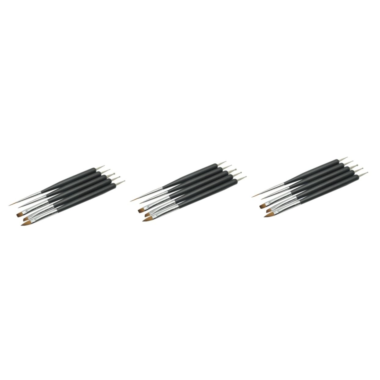 Healeved 15pezzi Penne Per Nail Art Con Punta Doppia Pennelli Per Manicure e Modellazione Strumenti Per Disegni e Dotting Per Unghie Professionali e Personali