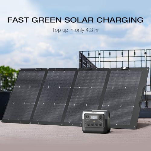 EF ECOFLOW Solar Generator River 2 Pro 768Wh LiFePO4 Battery with 220W Solar Panel, 4x800W AC Outlets (1600W Surge), Portable Power Station for Home Backup Outdoors Camping RV Emergency - Image 2