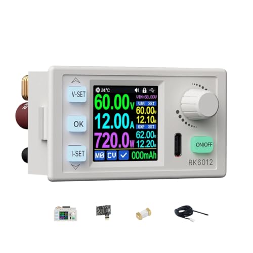 Image of Aundhegrtt Power Supply Module RK6012BT 60V 12A Step-Down DC-DC Voltage Transformer Adjustable Output Model Converter Tester