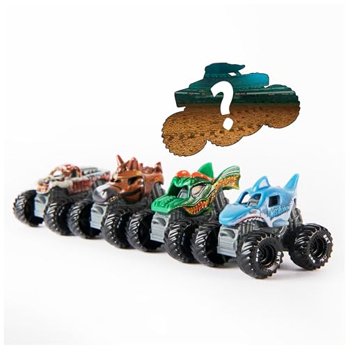 Monster Jam, Official Mini 5-Pack with Mystery Collectible Monster Truck, 1:87 Scale, Kids’ Toys for Boys and Girls Ages 3 and up