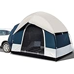 SUV Tent for Camping with Rainfly, Waterproof PU3000mm Double Layer Design, Car Tents for Camping SUV, SUV Tailgate Tent for Outdoor with Storage Bag, for SUV Van, Jeep, Pickup 8'W x 8'L x 7.2'H,Blue