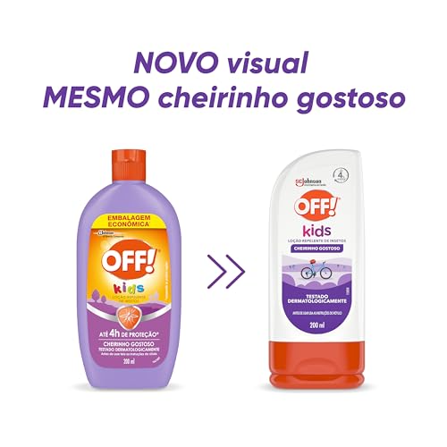 OFF! Kids, Repelente Infantil de Mosquitos, Protege por até 4h, Loção, 200ml