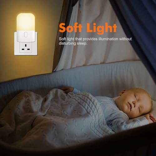 GRIFEMA GD103UK-1 Night Light Plug in Wall with Dusk to Dawn Photocell Sensor, 4 Levels Brightness Adjustable, Night Light Kids for Children's Room, Hallway, Bedrooms, Garage, Warm White - Cosy Home Interiors GRIFEMA GD103UK-1 Night Light Plug in Wall with Dusk to Dawn Photocell Sensor, 4 Levels Brightness Adjustable, Night Light Kids for Children's Room, Hallway, Bedrooms, Garage, Warm White - Image 6