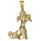 poodle and golden retriever 30 Day Money Back Guarantee Jewels Obsession 14K Yellow Gold Poodle Dog Pendant