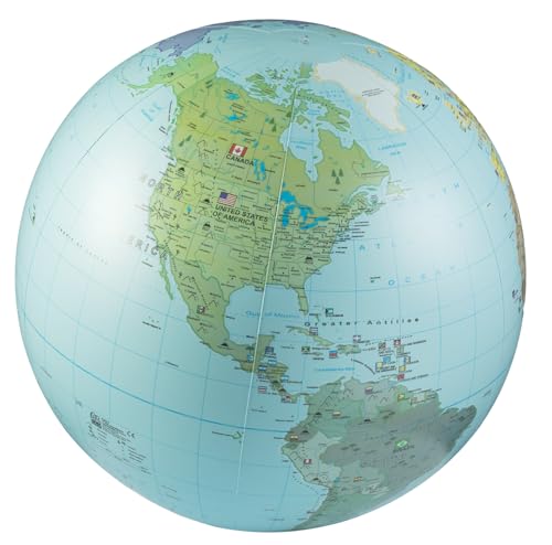 Globe Gonflable XXL Caly 85cm Solution Gain de Place pour Apprendre l'Anglais