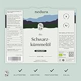 nedura® Schwarzkümmelöl BIO kaltgepresst (gefiltert) 500ml – mit hohem Thymochinongehalt, BIO-Zertifiziert & 100% rein - täglich frisch & schonend gepresst - direkt aus eigener Manufaktur