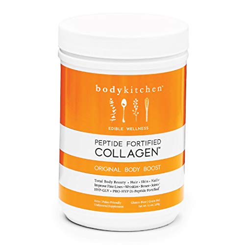 Body Kitchen - Original Body Booster Grass-Fed Collagen Powder - Anti-Aging Collagen with Greater Bioavailability - Support Healthier Looking Hair Skin and Nails, 10oz