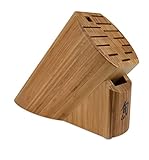 Shun Bamboo Oval Knife Block, 13 Slot Large Knife Holder, Made from Genuine Bamboo, Kitchen Storage for Professional and Home Chefs